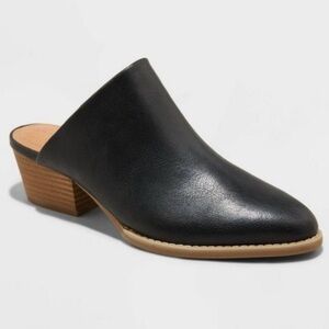 Black Tara Mule Heels NWT - Universal Thread- Size 11